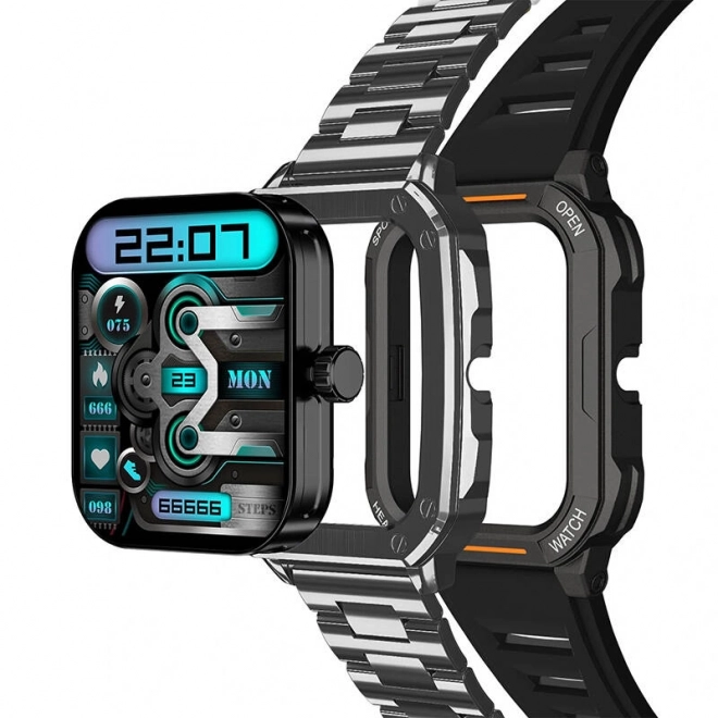 Montre intelligente Blitzwolf BW-GTC3 (noir/acier noir)