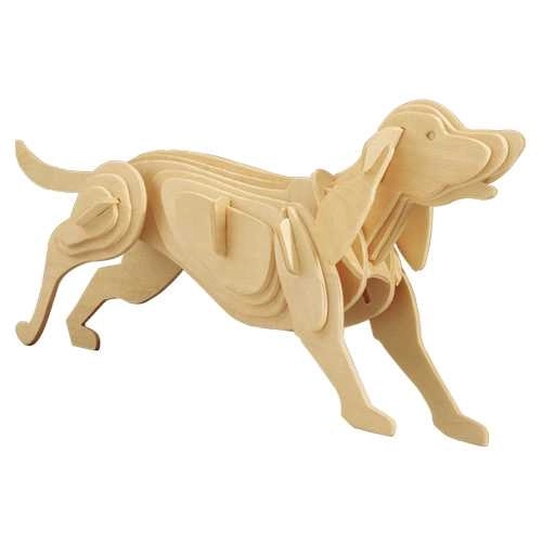 Puzzle 3D en bois chien