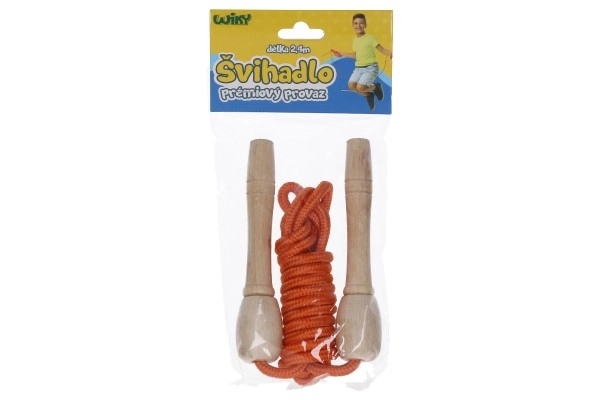 Corde à sauter 240 cm en bois - emballage tchèque