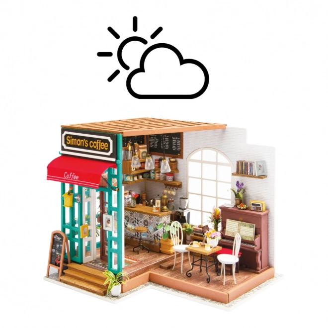 Café de Šimon - Café Miniature DIY dans une Maison de Poupée