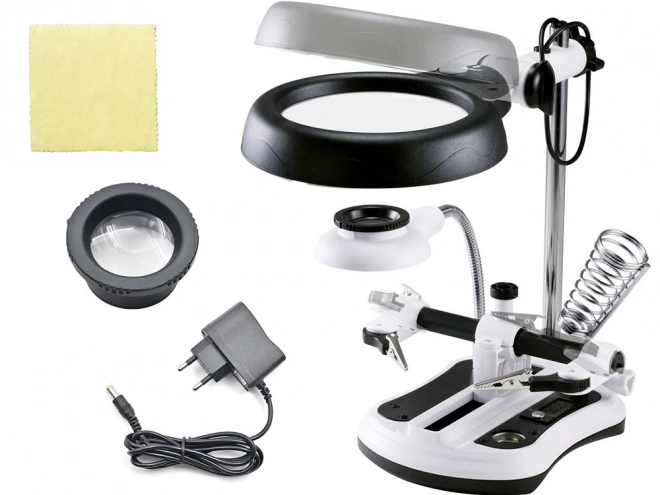 Ensemble de soudure avec troisième main et loupe avec éclairage LED