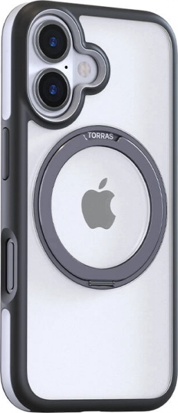 torras ostand r fusion étui pour iphone 16 plus noir