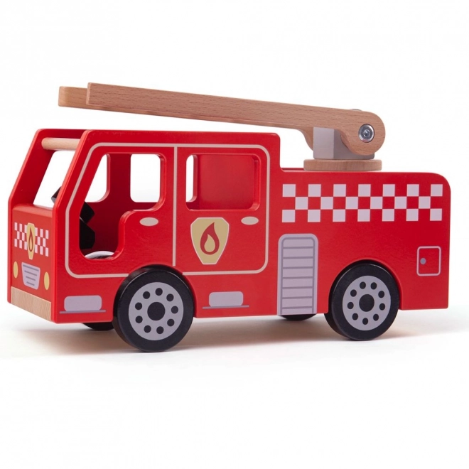 Bigjigs Toys Camion de pompiers en bois