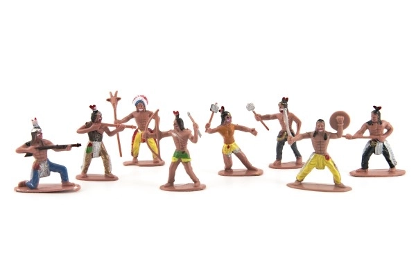 Figurines d'indiens avec carte