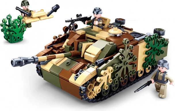 Char camouflé réaliste avec éléments mobiles
