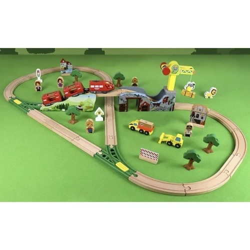 Circuit de train en bois Kruzzel 22495