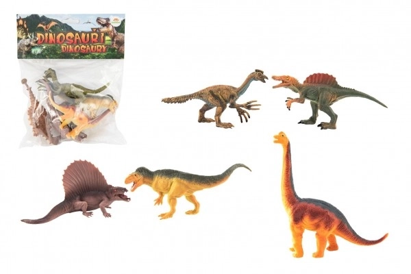 Dinosaures en plastique 16-18 cm, ensemble de 5 pièces