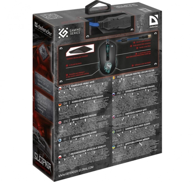 Souris de jeu Defender Sleipnir GM-927 avec 12800 DPI et 6 boutons