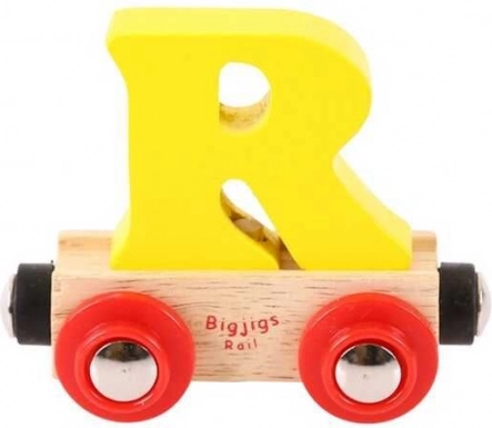Wagon Bigjigs Rail pour circuit de trains en bois lettre R