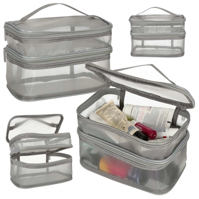 Trousse de toilette de voyage grise