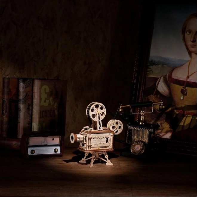 Puzzle mécanique en bois 3D RoboTime Projecteur de film