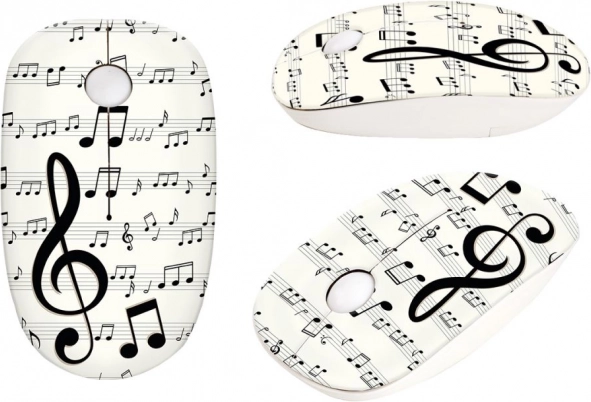 Souris sans fil au motif musical