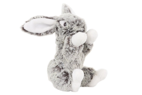 Lapin en peluche gris