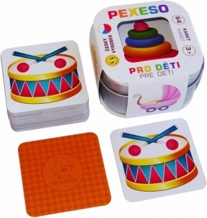Pexeso pour enfants dans une boîte métallique