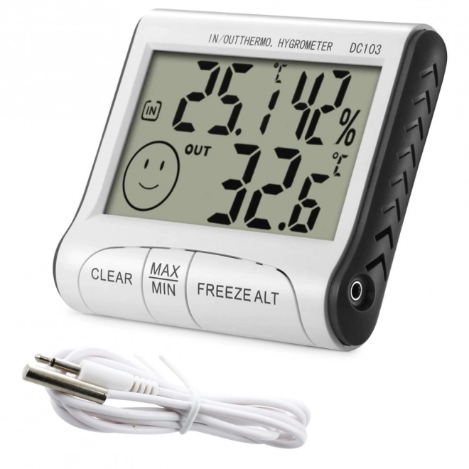 Station météorologique avec thermomètre, hygromètre et capteur