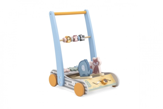 Chariot de marche en bois animaux
