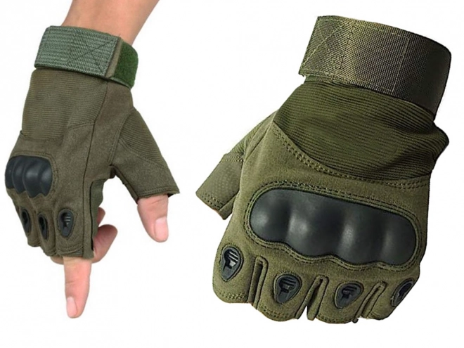Gants tactiques militaires de survie sans doigts XL