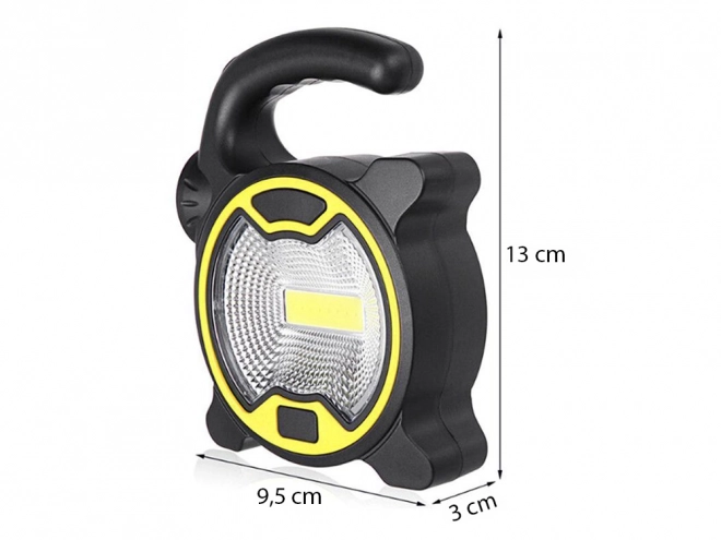 Puissante lampe de travail LED COB avec support et piles