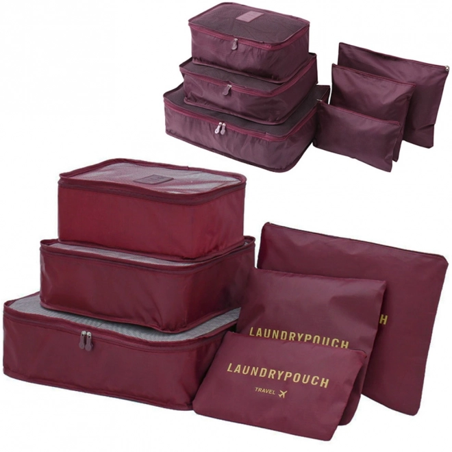 Organisateurs de voyage en filet pour bagage x6 – fialové