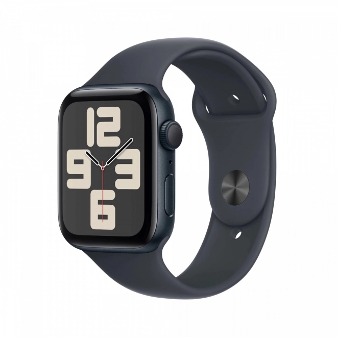 Apple Watch SE GPS, 44 mm, boîtier en aluminium couleur nuit avec bracelet sport - taille S/M