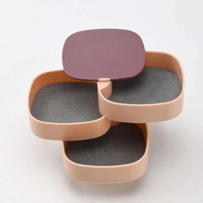 Boîte à bijoux à plusieurs niveaux, organisateur prémium - bleu
