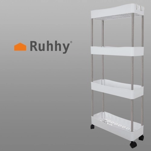 Étagère de salle de bain sur roulettes Ruhhy 24291