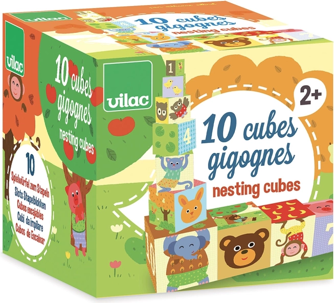 Ensemble de 10 cubes empilables