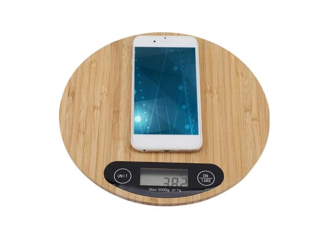 Balance de cuisine numérique en bambou jusqu'à 5 kg