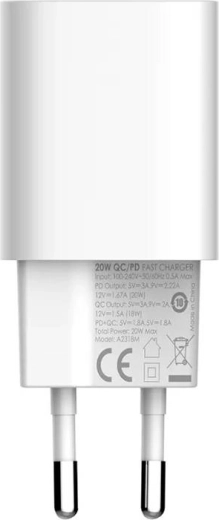 Charge rapide 20W avec PD/QC