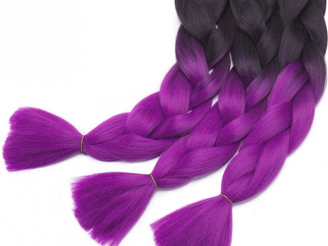 Cheveux synthétiques en ombre violet pour tressage