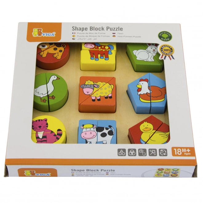 Puzzle éducatif en bois - Animaux