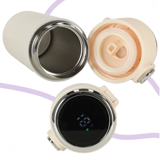 Thermomug avec bec verseur LED 420 ml beige