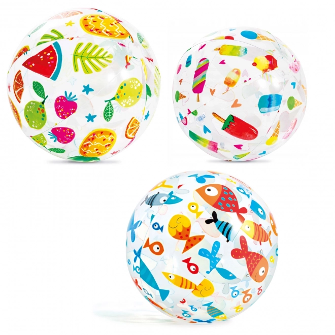 Balle gonflable avec motifs - 51 cm