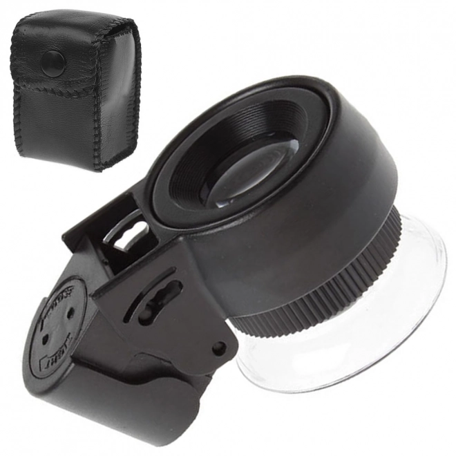 Loupe de bijoutier 2 LED, UV, Grossissement 45x