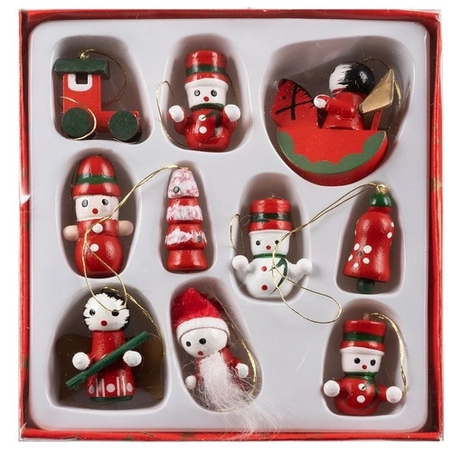 Décorations de Noël/pendentifs pour arbre 10 pièces. Ruhhy 22943