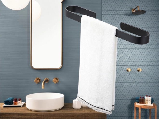 Porte-manteau mural en métal pour salle de bain