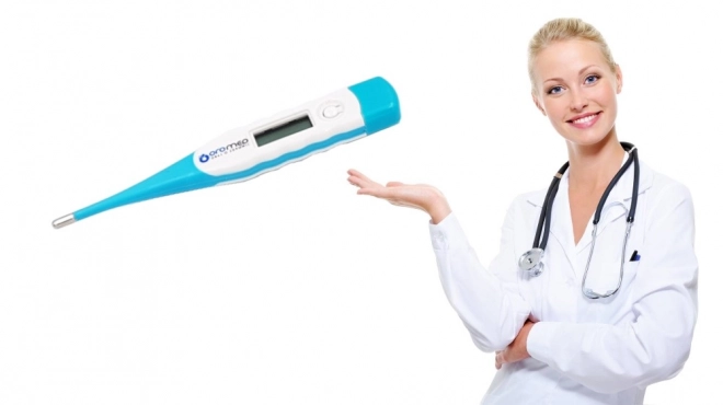 Thermomètre numérique ORO-MED FLEXI bleu