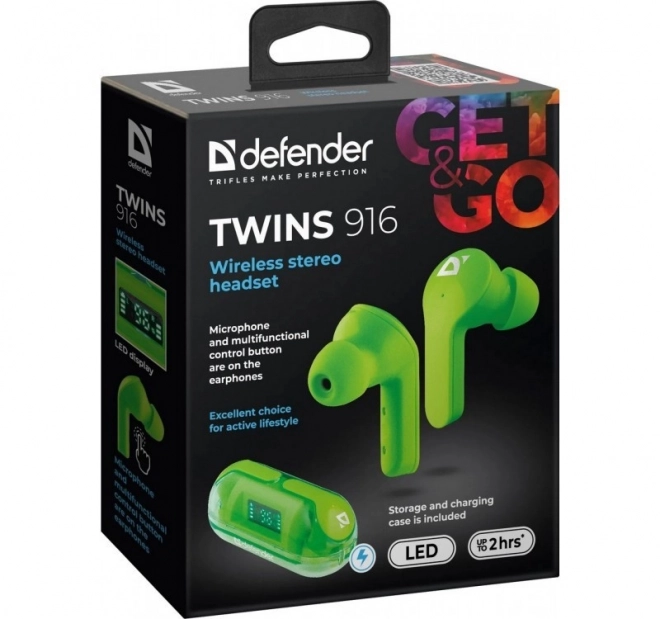 Casque sans fil Twins 916 vert