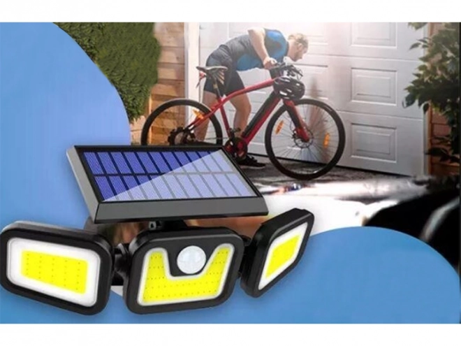 Lampe solaire de rue avec capteur de mouvement et télécommande