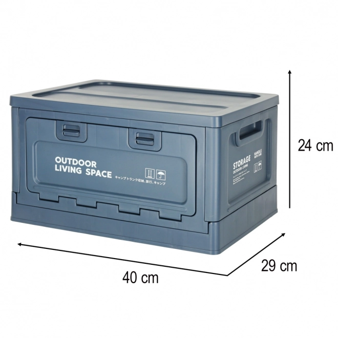 Boîte de camping - caisse pliante 25l bleu