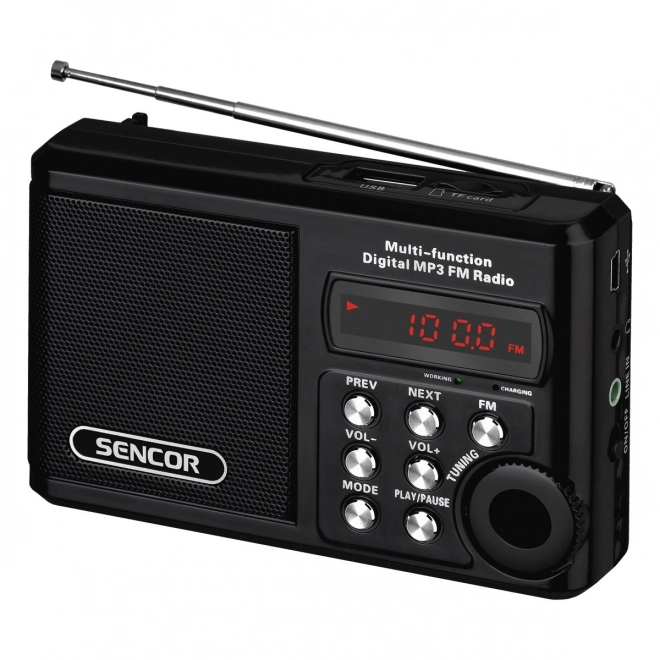 SRD 215 B Radio de poche Mp3, USB, emplacement pour carte SD Batterie lithium jusqu'à 10 heures d'utilisation
