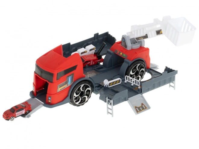 Camion de pompiers - Transporteur et jouet de stationnement