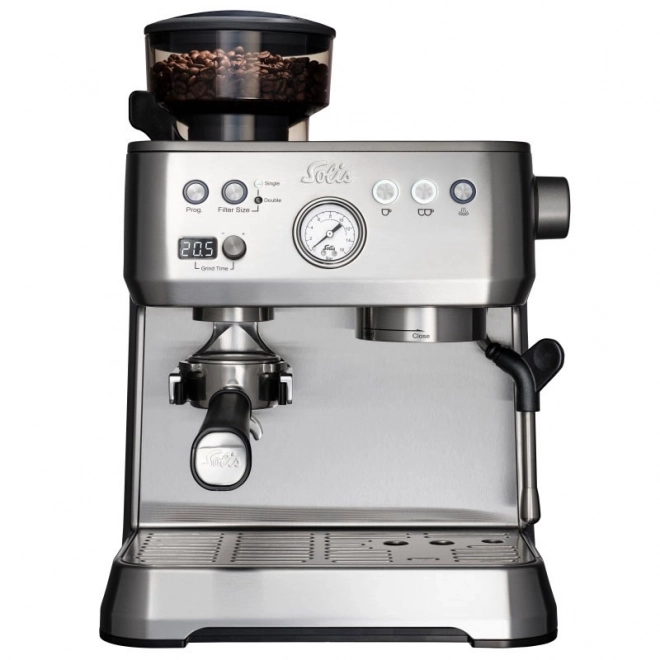 Cafetière Espresso Solis Grind & Infuse Perfetta argenté