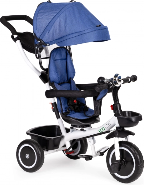 Tricycle enfant avec siège pivotant ECOTOYS bleu