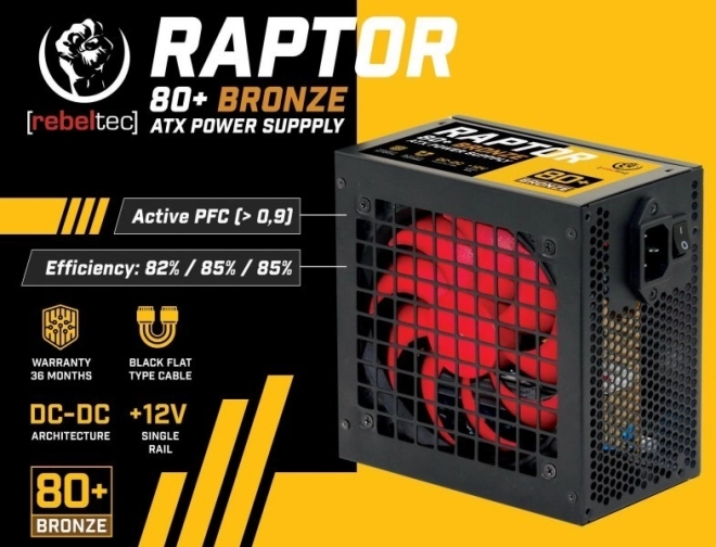 Alimentation Rebeltec Raptor 600W Bronze 80+