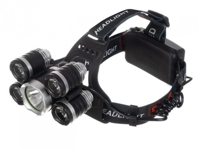 Lampe frontale 5 x LED T6 CREE