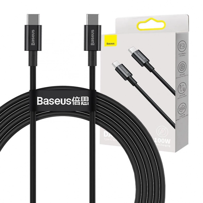Câble Baseus Série Supérieure USB-C vers USB-C, 100W, 2m (noir)