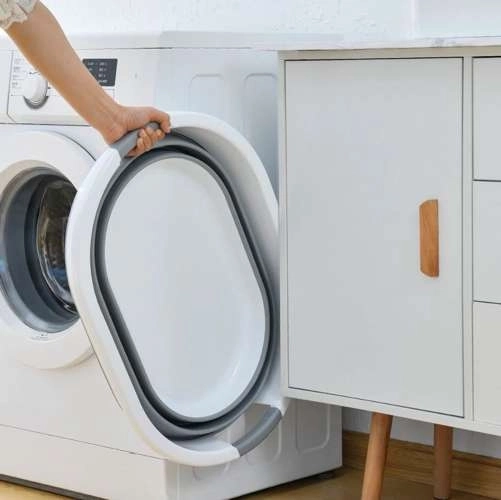 Panier à linge pliable en silicone