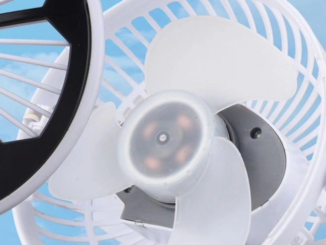 Ventilateur de bureau avec lumière LED et pince