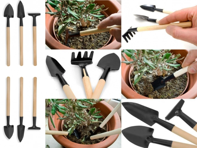 Ensemble d'outils de jardinage pour le rempotage des pots de fleurs